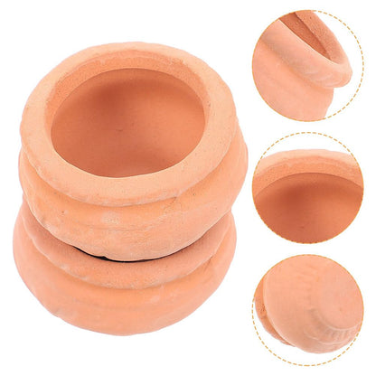 Zerodeko Mini Nursery Pots 2 Pack Lightweight Beige Terracotta Plant Containers 1.18X1.18X0.82 Inch Indoor Outdoor Garden Flower Breeding