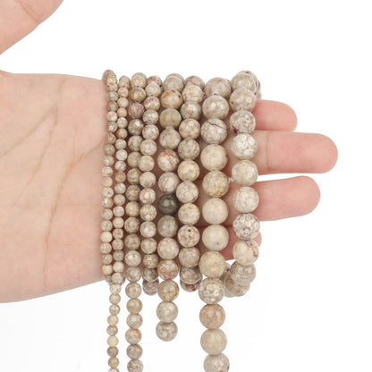 Yochus 45pcs Polish Maifanitum Beads，8mm Healing Power Natural Stone Round Loose Gemstone Beads for Jewelry Making Earring Necklace DIY Crafts