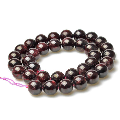 MJDCB Natural Stone Beads Garnet Round Loose Beads for Jewelry Making DIY Bracelet Necklace (6mm)