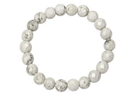 Amazing Gemstone Howlite Bracelet for Women - Chakra Mens Bracelet Protection Crystals and Healing Stones - Blessing Bracelet Spiritual Meditation Gift Christmas Stocking Stuffers