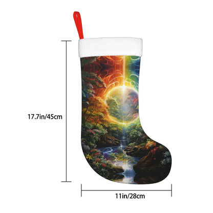 MYHSZTAH Four Season Tree of Life Print Novelty Joyful Season Decorative Socks,Festive Ornament,Traditional Christmas Socks