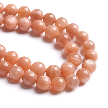 6MM 60PCS Natural Stone Sunstone Gemstone Loose Beads for Jewelry Making DIY Bracelet Crystal Beads