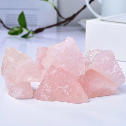 Rose Quartz Raw Crystals Healing Crystals Natural Rough Stones 1.2-2" for Tumbling, Fountain Rocks, Yoga, Meditation, Polishin, Gift 37