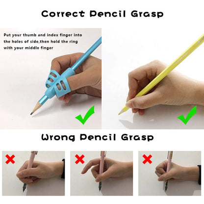 KOABBIT Pencil gripper kids/toddler handwriting aid tools for beginners,Pencil Holder for preschooler 2-4 Years learning to Write for Children's Training Pen Holding Posture Correction Tools(3 PACK)