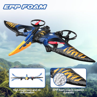 jaming Pterodactyl Drone Dragon Toys Rc Airplanes for Kids and Adults Easy to Flying Dinosaur Toys Remote Controlled Aircraft for Beginners Hobby RC Plane Toys Birthday Gifts for Boys 8-12
