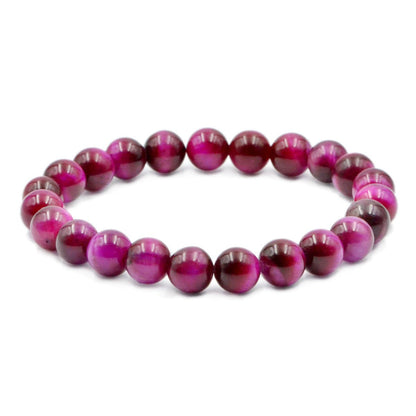AD Beads Natural Gemstone Round Beads Stretch Bracelet Healing Reiki 8mm (Grade A Rose Tiger's Eye)