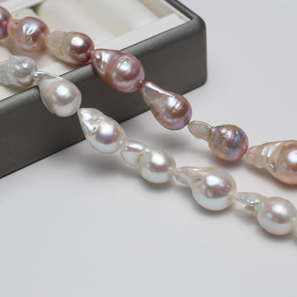 QSLLER Baroque Pearl Beads Irregular Natural Freshwater Cultured Pearl Beads for Jewelry Making Neckalce Craft DIY