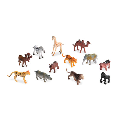 Terra by Battat – 60 Pieces Wild Creatures Tube – Realistic Mini Animal Figurines – Lion, Hippo, Tiger, Bear & More Safari Animals – Educational Toys for Kids & Toddlers 3+ Years