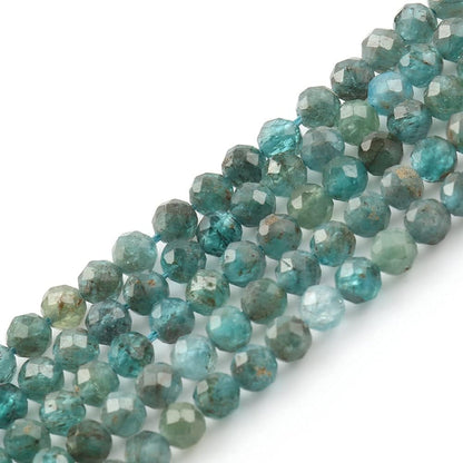 Song Xi 120pcs 3mm Natural Kyanite Gemstone Beads Faceted Round Loose Stone Beads for Jewelry Making (1 Strand)