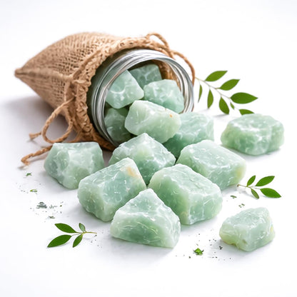 "650+ Carats, 3 Pc Green Jade Rock Rough Stone 2540 mm Raw Crystals Rock Crystals and Healing Stones Rough Gemstones Rock Collection for Beginners Used as Crystal Therapy, Meditation, Reiki"