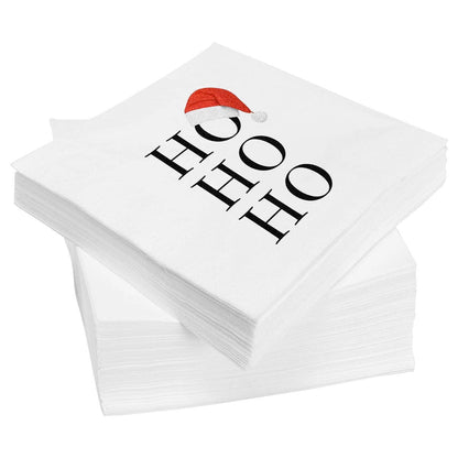 OLYPHAN Santa Napkins Funny Christmas Napkins Paper Cute Fun Holiday Party Napkin 40 Pack, Disposable 6.5 Inches Dinner Parties, Cocktail, Luncheon, Lunch Buffet, Appetizer, Dessert