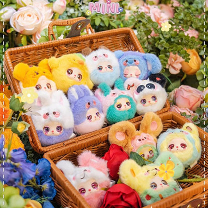 Meokro Mini Liila Garden Tea Party Series Vinyl Box Plush Doll, Figure Mystery Collectible Toys Bag Charm Pendant Birthday Gift, Random 1Pc