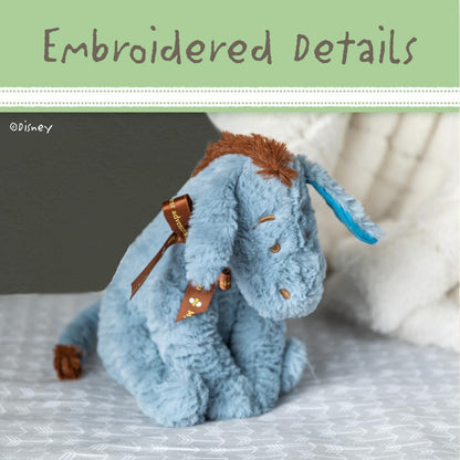 Disney Baby Classic Winnie the Pooh and Friends Stuffed Animal, Eeyore 9 Inches, 1 Count (Pack of 1), Gray,brown,blue