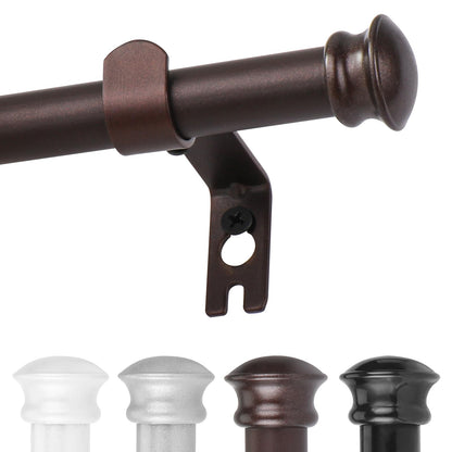 CorkLatta Bronze Curtain Rods for Windows 30 or 45 Inches with Brackets,Decorative 5/8 Inch Diameter Small Window Curtain Rod Set for Bedroom, Room Divider, Living Room, Kitchen, Bathroom