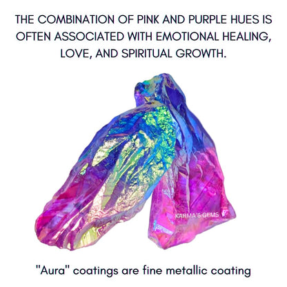 Crystals, Rocks, Jade, Crystals and Healing Stones, Witchcraft Supplies, Healing Crystals, Stones, Healing Stones, Rock Collection, Agate, Raw Stones (Pink-Tanzine Aura Quartz, 2 Pcs)