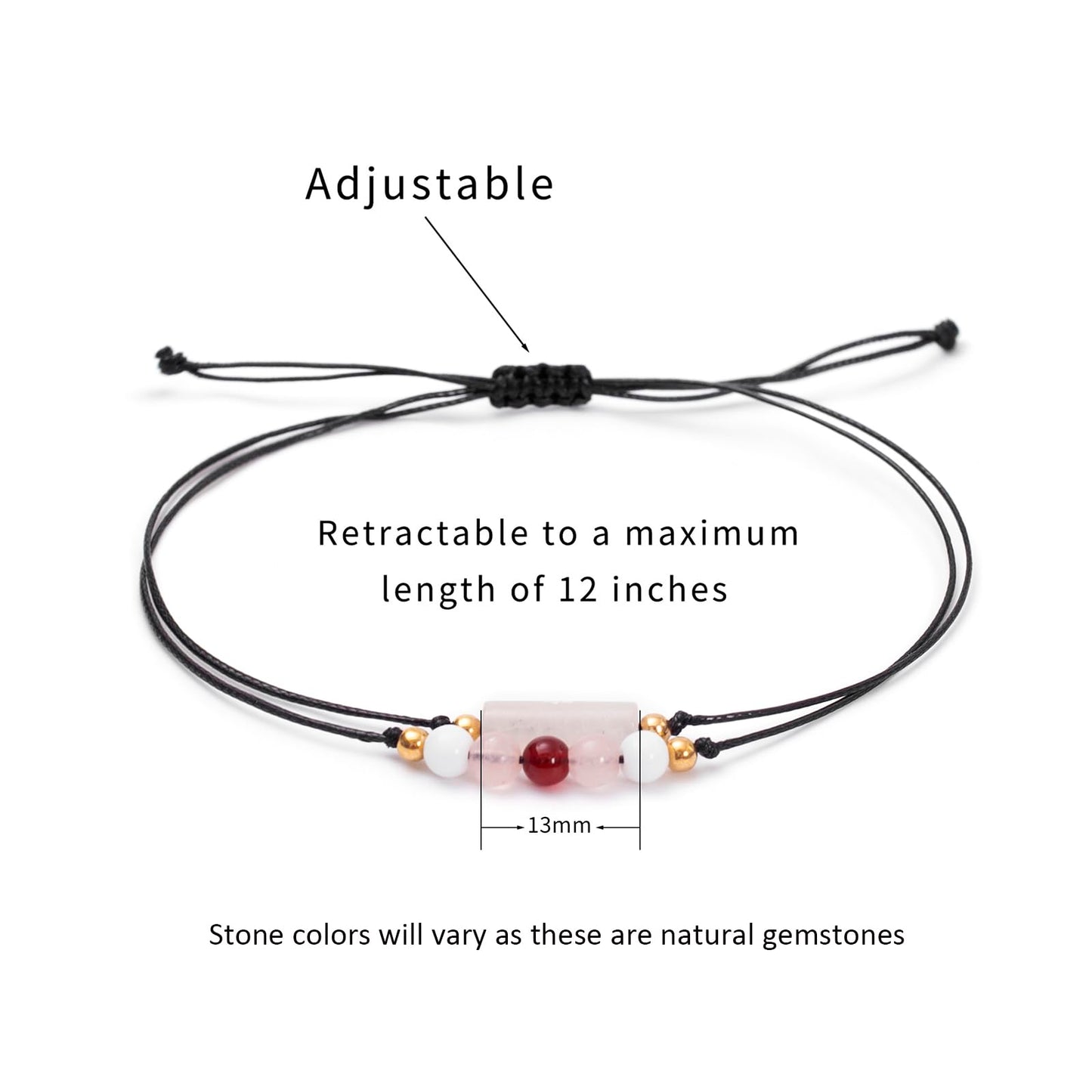 MTJAHPS Protection Bracelet, empath protection, black obsidian Crystals and Healing Stones Bracelet for Women ，Luck ，Anxiety and Stress Clam Bracelet (Fertility-1)