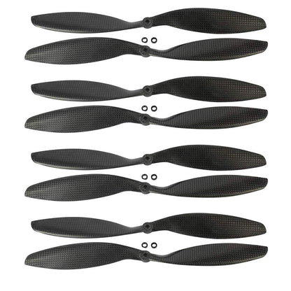 QWinOut 3k Carbon Fiber Propeller Cw CCW 8045 8047 9047 1045 1047 1147 1238 1245 1447 1555 CF Props for RC Quadcopter Hexacopter Multi Rotor UFO (4 Pairs,1045)