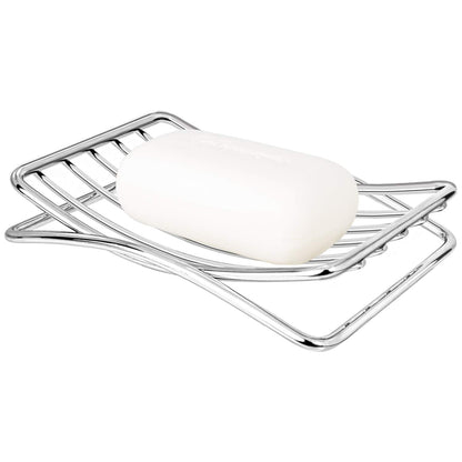 GUUKAR Soap Dish Stainless Steel Bar Soap Holder for Shower Bathroom, Self-draining Soap Dishes Sponge Holder for Kitchen Sink, Easy Cleaning Quick Dry(Soap Saver Not Included)
