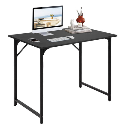 BestOffice Computer Desk,Home Office Desk, Modern Simple Style for Home Office Study Writing (Black, 32 Inch)