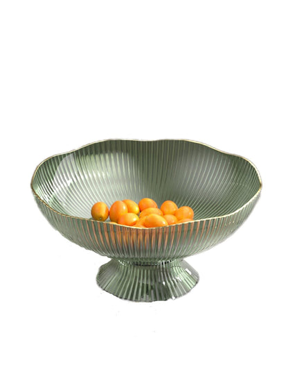 MENGBEILA Home Drain Fruit Tray, Living Room Coffee Table, Candy and Snack Placement Tray, Fruit Basket, Fruit Basin (green)