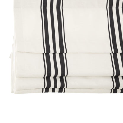 Cordless Roman Shades, Black Stripe Premium Blackout Roman Window Shades, Custom Washable Fabric Roman Shades for Windows, Doors, French Doors, Kitchen Windows (1 Piece)