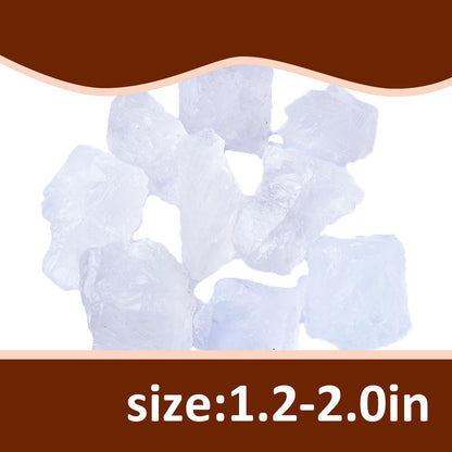 Raw Crystals, Large 1.2-2.0" Healing Crystal Natural Rough Stones for Intuition,Chakra,Meditation,Decoration,Polishing,Energy Work (White Crystal, 3.5oz-1.2-2.0"raw Crystals)