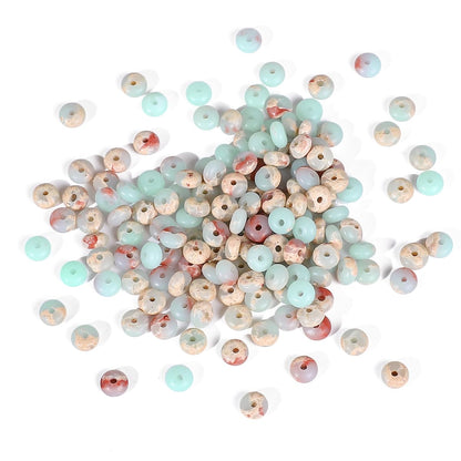 BEADIA Natural Shoushan Disk Stone Beads 4x2mm 160pcs Rondelle Loose Semi Gemstone Beads for Jewelry Making Design