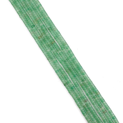 BEADIA Natural Green Aventurine Spacer Beads Caps Loose Semi Gemstone for Beading Jewelry Making 4mmx2mm 38cm