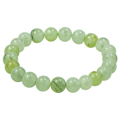 Amazing Gemstone Crystal Bracelet for Women Men's Gifts - Protection Healing Crystal Bracelet - 8mm Gemstone Beaded Stretchable Bracelet Pulseras Para Hombres Mujer Stocking Stuffers Mothers Day Gift (Prehnite)