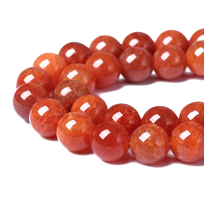 12mm 32pcs Natural Red Dragon Vein Agate Stone Beads for Jewelry Making Energy Healing Round Beads DIY Bracelet Necklace Accessories 15" (12mm, Red Dragon Vein Agate)