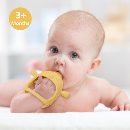 Socub 2 Pack Silicone Baby Teether Toys for Infants 3-6 6-12 Months, BPA Free Anti-Drop Silicone Mitten Teething Toy, Baby Chew Toys for Sucking Needs, Newborn Essentials & Baby Shower Gifts(Girl/Boy)