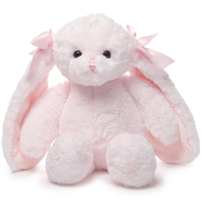 Bearington Light Pink Plush Easter Bunny Stuffed Animal - 14" Soft Cuddly Easter Rabbits with Fluffy Fur and Long Ears - Adorable Stuffed Bunnies Toy Gifts for Kids, Babies, and Holiday Celebrations