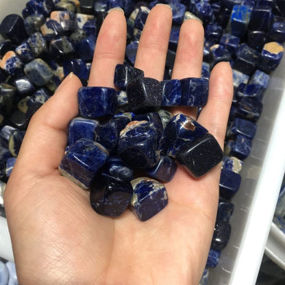 WGPHDW Meditation Home Decor, Natural Oval Cabochon Blue-Veins Stone Blue-Veins Gem Stone for Jewelry Gifts,Natural Crystal (Size : 200g)