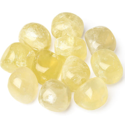 DUQGUHO Citrine Crystals Bulk Natural Irregular Polished Stones Tumbled Crystals Gemstone Rocks for Beginners Gift 200g