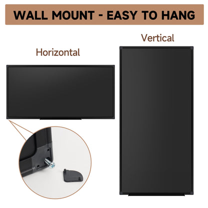 SELEAD Magnetic Chalkboard 48 x 24 Inches - Black Aluminum Frame Chalk Board Words Sign Wall Decor Plaque for Business, Menu, School, Office - Magnet Bulletin Display Board Pizarra