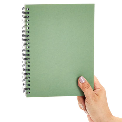 5 Pack 6x8 inch Spiral Journals, Small Notebooks Bulk with 120 Lined Pages for Work, Students, School, Writing (5 Colors Kraft Paper Covers)