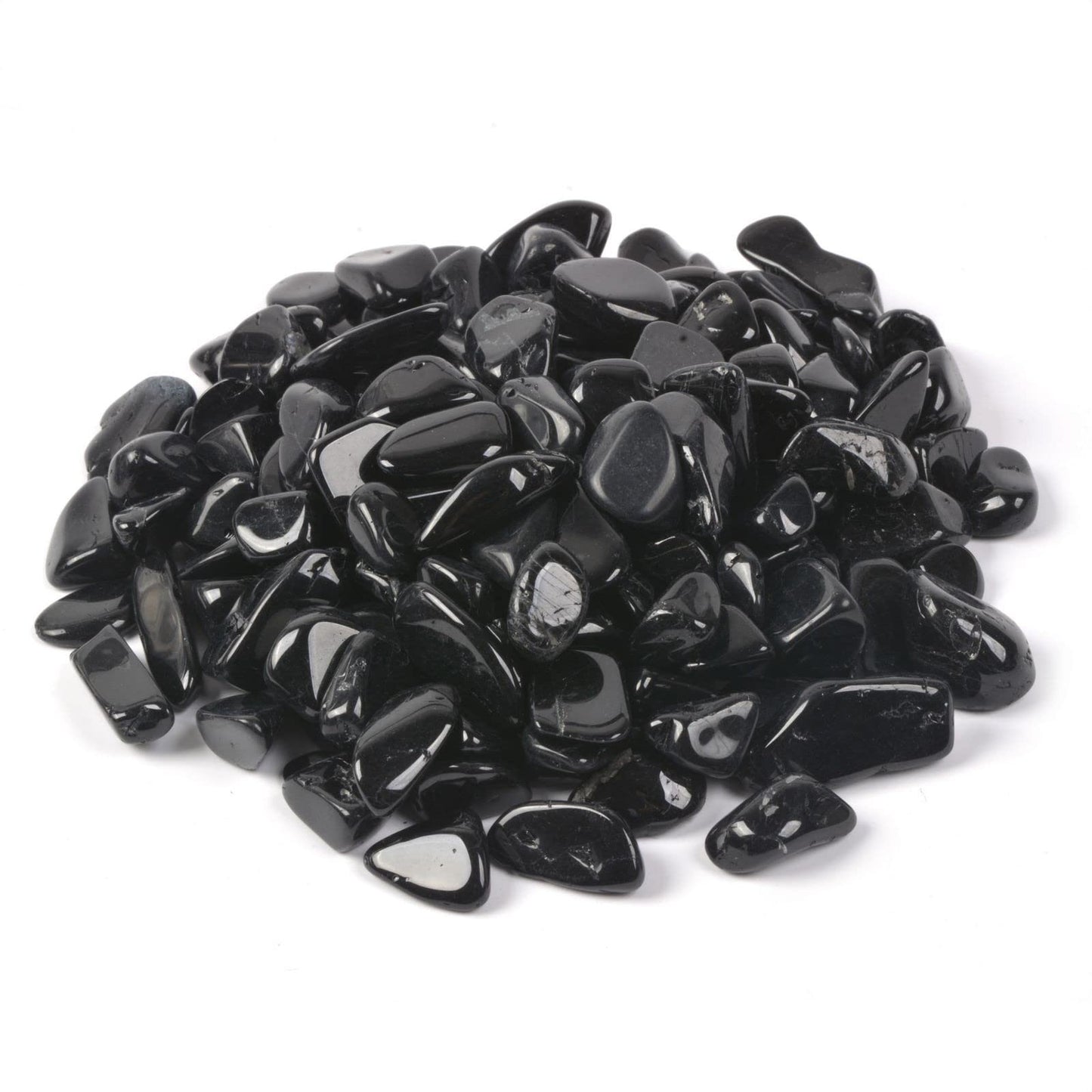 Natural Large Black Tourmaline Polished Chips Crushed Tumbled Stone Crystal Healing Embellishments 100 grams