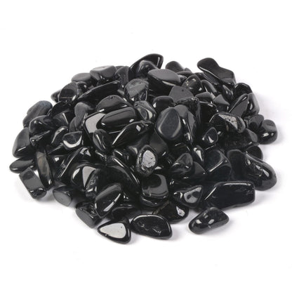 Natural Large Black Tourmaline Polished Chips Crushed Tumbled Stone Crystal Healing Embellishments 100 grams