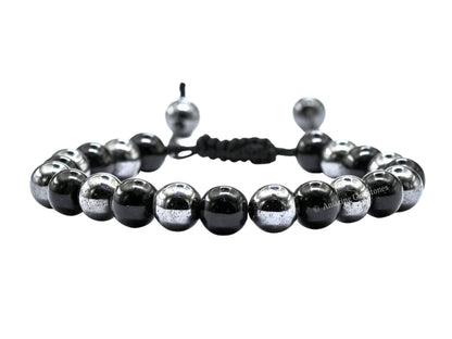 Amazing Gemstone Bracelet for Lymphatic Drainage - Black Obsidian Hematite Bracelet Set for Men Women Healing Calming Anxiety Stress Relief Gifts Pulseras Para Hombres Mujer Stocking Stuffers