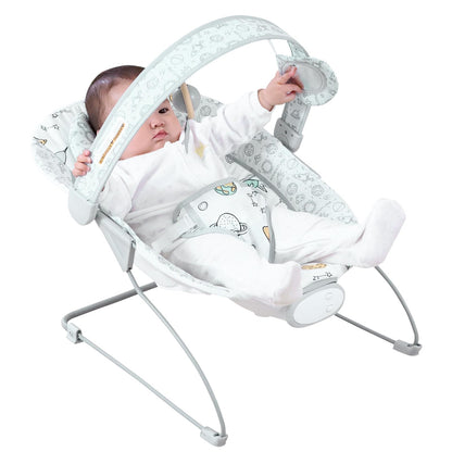 Otrolepota Baby Bouncer, Infants Bouncy Seat with Music and Vibrations,Portable Baby Rocker for Newborns Indoor Outdoor Use 0-6 Months Up to 20 lbs
