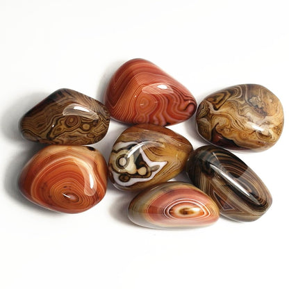 0.5 Pound Healing Stones Banded Lace Agate Worry Crystal Irregular Reiki Palm Stone tumbing Pattern River Jasper Madagascar Collection Gifts Decor