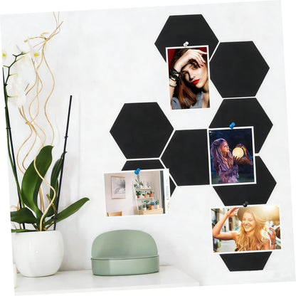 Uonlytech 10pcs Felt Message Board Wall Decor Photo Display Board Easy Install Wall Sticker for Home Decor