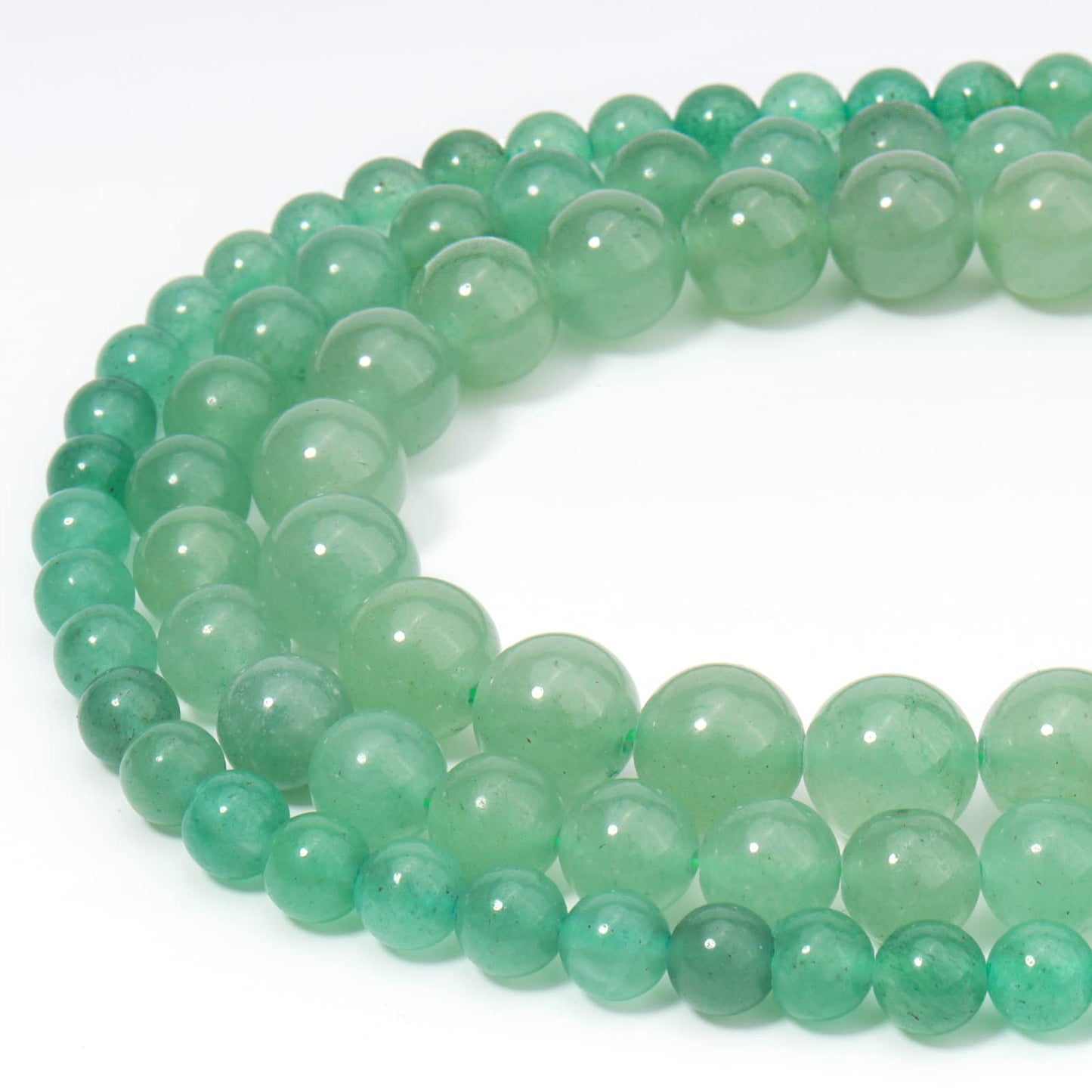 35pcs 10mm Natural Stone Beads Green Aventurine Beads Energy Crystal Healing Power Gemstone for Jewelry Making, DIY Bracelet Necklace
