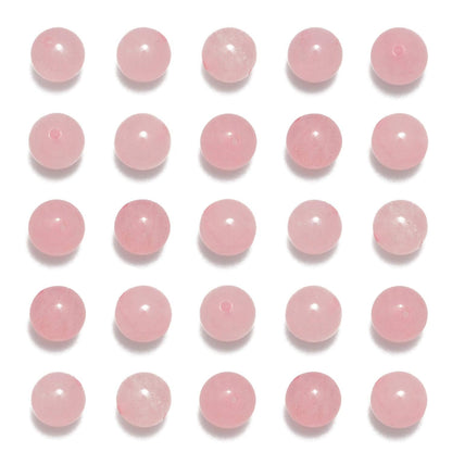 NCB 200pcs 4mm Rose Quartz Loose Beads for Jewelry Making, Natural Semi Precious Beads Round Smooth Gemstones Spacer Beads Charms for Necklaces Bracelets (Rose Quartz, 4mm 200Beads)
