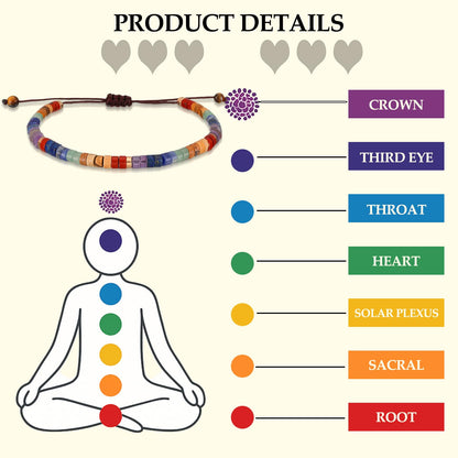 Huquary 9 Pcs Chakra Bracelets for Women Healing Crystals Stones Bracelet 7 Chakras Spiritual Crystal Bracelet Bangle Yoga Meditation Relax for Women Anxiety Stress Relief Gifts for Friend Sister