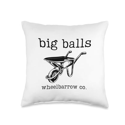 Vintage Big Balls Wheelbarrow Co. D.O.G.E Throw Pillow