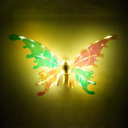 Johehe Fairy Glowing Wings for Girls,Sparkling Wings with LED Lights,Electric Butterfly-Wings for Women,Perfect Fairy Costume and Party Decoration