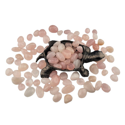 1,000 Carats Rose Quartz Handpicked Tumbled Stones Crystals Chips Bulk Pocket Stones for Healing, Reiki, Meditation, Witchcraft and Home Decorations (Rose Quartz)