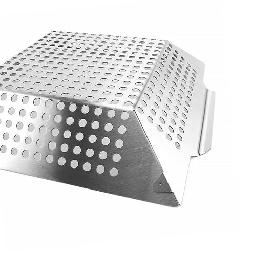 Anveena Grill Baskets 1 Pack Stainless Steel Grilling Basket for Indoor and Outdoor Use, Heavy Duty Vegetables Grill Basket for Veggies and Kabob, Suitable for All Grills, Dishwasher Safe