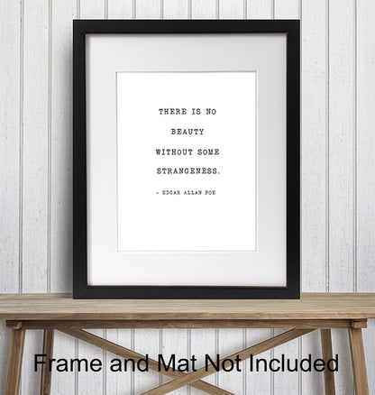 Edgar Allan Poe Quote Wall Art Print Typography - 8x10 Unframed Photo - Makes a Great Gift - Chic Home Decor
